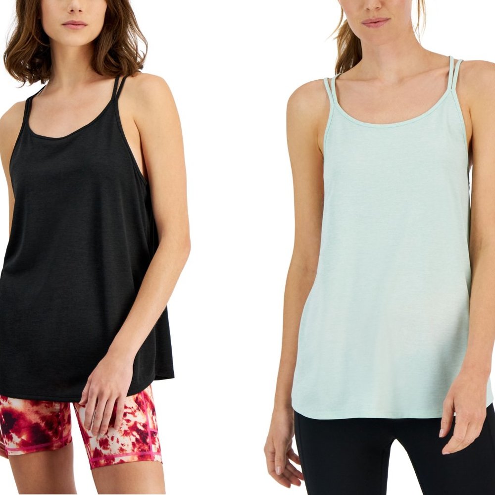 NWT ID Ideology Women's Strappy Rapidry Tank Top Multicolor Size S-M $50 K391
